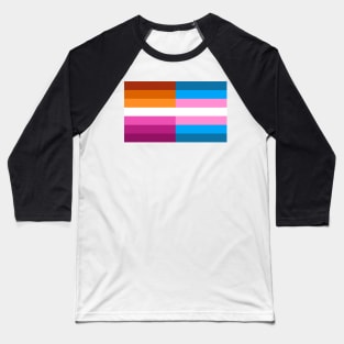 Custom Transgender Lesbian Transbian Flag Baseball T-Shirt